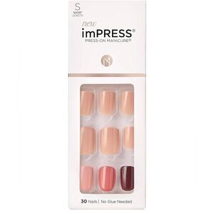 KISS imPRESS No Glue Mani Short Press On Nails Before Sunset